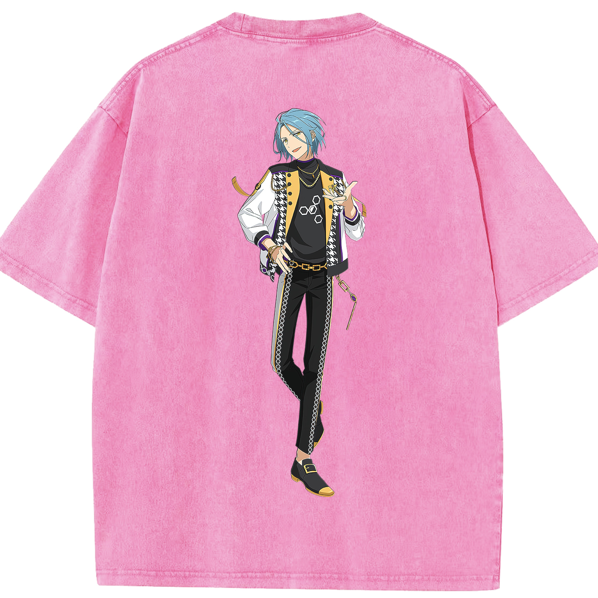 （画像用） あんさんぶるスターズ! Ensemble Stars 綿100% ヴィンテージ風 半袖Tシャツ（背面プリント）